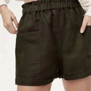 Aritzia Wilfred linen blend shorts black XS